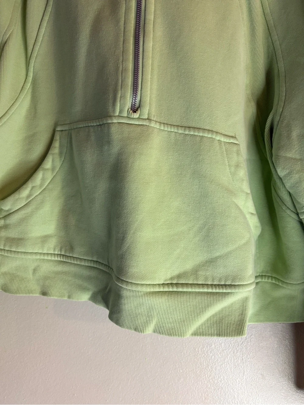 lululemon  Scuba  Oversized half zip sage green Sweatshirt.